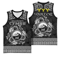 Personalized Caernarfonshire Sir Gaernarfon Basketball Jersey Black Castle Tower Celtic-inspired - Wonder Print Shop