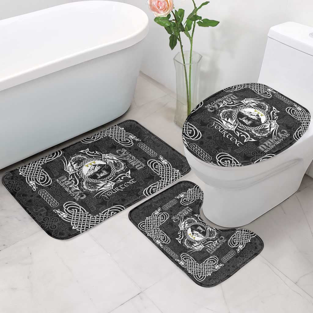 Personalized Caernarfonshire Sir Gaernarfon Bathroom Set Black Castle Tower Celtic-inspired - Wonder Print Shop
