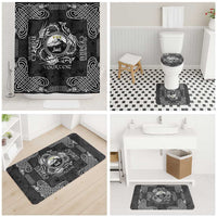 Personalized Caernarfonshire Sir Gaernarfon Bathroom Set Black Castle Tower Celtic-inspired - Wonder Print Shop
