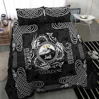 Personalized Caernarfonshire Sir Gaernarfon Bedding Set Black Castle Tower Celtic-inspired - Wonder Print Shop