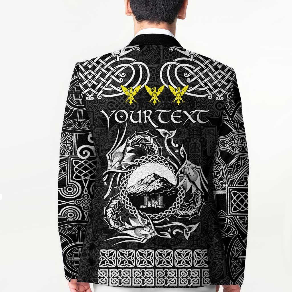 Personalized Caernarfonshire Sir Gaernarfon Blazer Black Castle Tower Celtic-inspired - Wonder Print Shop