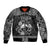 Personalized Caernarfonshire Sir Gaernarfon Bomber Jacket Black Castle Tower Celtic-inspired - Wonder Print Shop