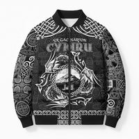 Personalized Caernarfonshire Sir Gaernarfon Bomber Puffer Jacket Black Castle Tower Celtic-inspired - Wonder Print Shop