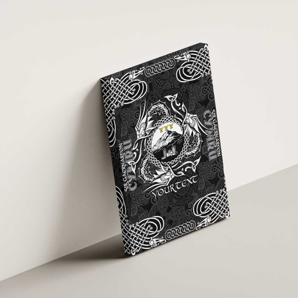 Personalized Caernarfonshire Sir Gaernarfon Canvas Wall Art Black Castle Tower Celtic-inspired - Wonder Print Shop