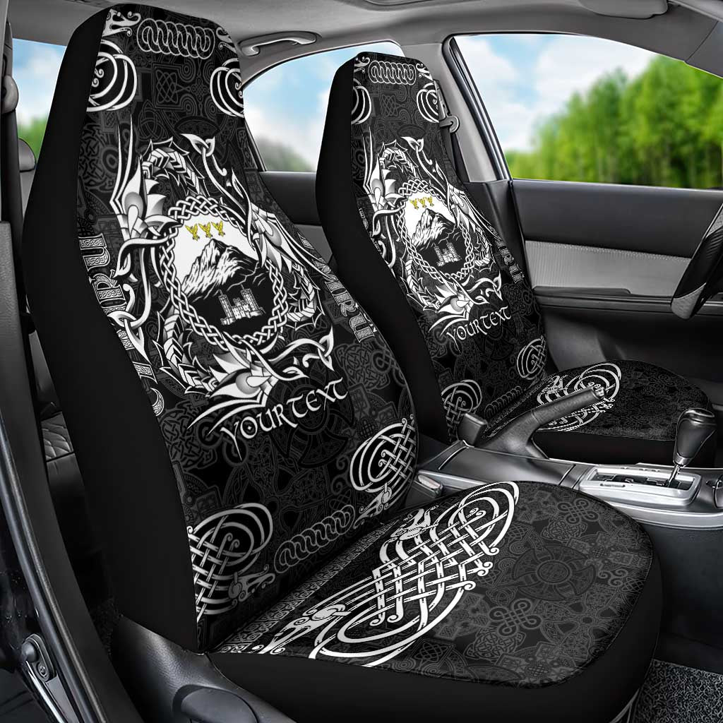 Personalized Caernarfonshire Sir Gaernarfon Car Seat Cover Black Castle Tower Celtic-inspired - Wonder Print Shop
