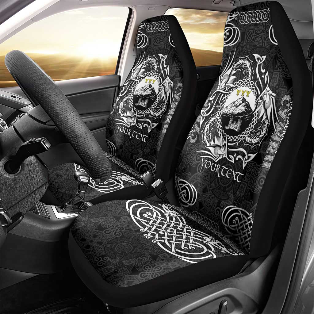 Personalized Caernarfonshire Sir Gaernarfon Car Seat Cover Black Castle Tower Celtic-inspired - Wonder Print Shop