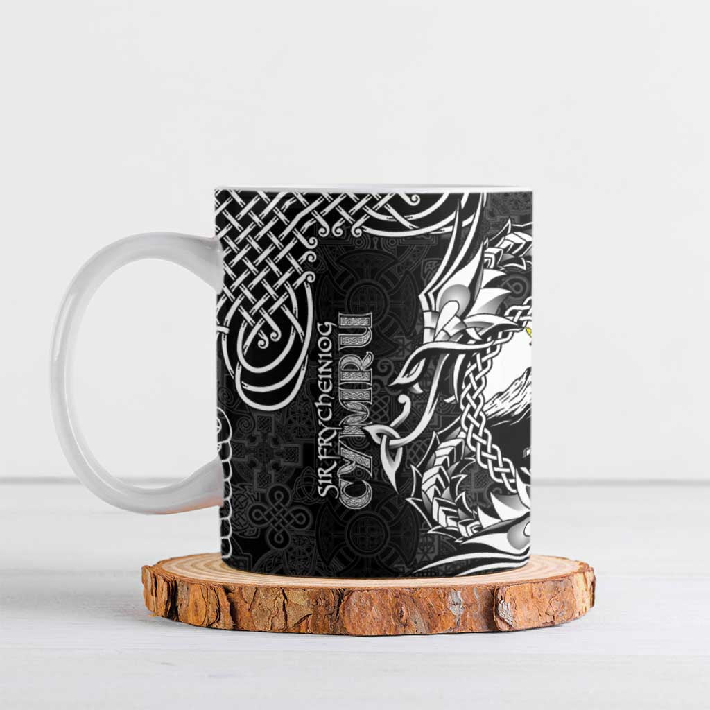 Personalized Caernarfonshire Sir Gaernarfon Ceramic Mug Black Castle Tower Celtic-inspired - Wonder Print Shop