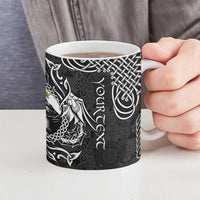 Personalized Caernarfonshire Sir Gaernarfon Ceramic Mug Black Castle Tower Celtic-inspired - Wonder Print Shop