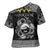 Personalized Caernarfonshire Sir Gaernarfon Cross Shoulder Shirt Black Castle Tower Celtic-inspired - Wonder Print Shop