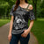Personalized Caernarfonshire Sir Gaernarfon Cross Shoulder Shirt Black Castle Tower Celtic-inspired - Wonder Print Shop