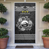 Personalized Caernarfonshire Sir Gaernarfon Door Cover Black Castle Tower Celtic-inspired - Wonder Print Shop