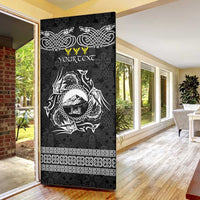 Personalized Caernarfonshire Sir Gaernarfon Door Cover Black Castle Tower Celtic-inspired - Wonder Print Shop
