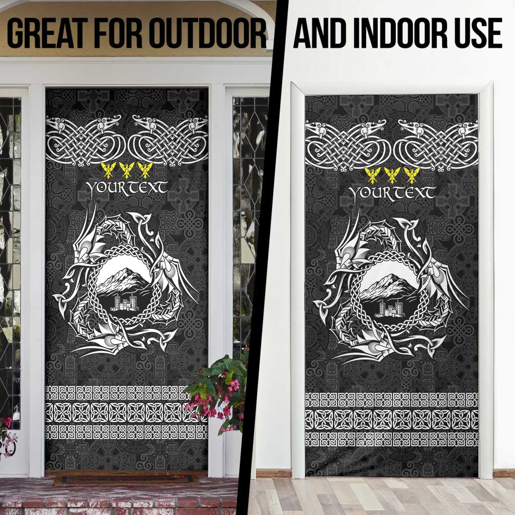 Personalized Caernarfonshire Sir Gaernarfon Door Cover Black Castle Tower Celtic-inspired - Wonder Print Shop