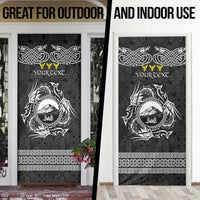 Personalized Caernarfonshire Sir Gaernarfon Door Cover Black Castle Tower Celtic-inspired - Wonder Print Shop