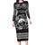 Personalized Caernarfonshire Sir Gaernarfon Family Matching Long Sleeve Bodycon Dress and Hawaiian Shirt Black Castle Tower Celtic-inspired - Wonder Print Shop