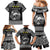 Personalized Caernarfonshire Sir Gaernarfon Family Matching Mermaid Dress and Hawaiian Shirt Black Castle Tower Celtic-inspired - Wonder Print Shop