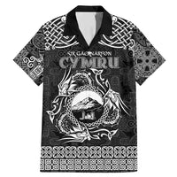 Personalized Caernarfonshire Sir Gaernarfon Family Matching Mermaid Dress and Hawaiian Shirt Black Castle Tower Celtic-inspired - Wonder Print Shop