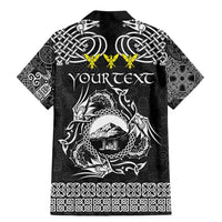 Personalized Caernarfonshire Sir Gaernarfon Family Matching Mermaid Dress and Hawaiian Shirt Black Castle Tower Celtic-inspired - Wonder Print Shop