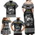 Personalized Caernarfonshire Sir Gaernarfon Family Matching Off Shoulder Maxi Dress and Hawaiian Shirt Black Castle Tower Celtic-inspired - Wonder Print Shop
