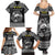 Personalized Caernarfonshire Sir Gaernarfon Family Matching Summer Maxi Dress and Hawaiian Shirt Black Castle Tower Celtic-inspired - Wonder Print Shop