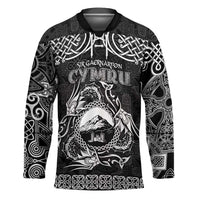 Personalized Caernarfonshire Sir Gaernarfon Hockey Jersey Black Castle Tower Celtic-inspired - Wonder Print Shop