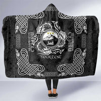 Personalized Caernarfonshire Sir Gaernarfon Hooded Blanket Black Castle Tower Celtic-inspired - Wonder Print Shop
