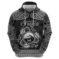 Personalized Caernarfonshire Sir Gaernarfon Hoodie Black Castle Tower Celtic-inspired - Wonder Print Shop