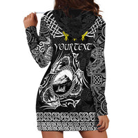Personalized Caernarfonshire Sir Gaernarfon Hoodie Dress Black Castle Tower Celtic-inspired - Wonder Print Shop