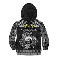 Personalized Caernarfonshire Sir Gaernarfon Kid Hoodie Black Castle Tower Celtic-inspired - Wonder Print Shop