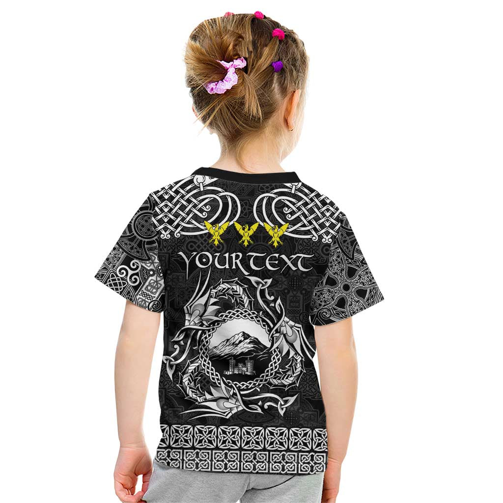 Personalized Caernarfonshire Sir Gaernarfon Kid T Shirt Black Castle Tower Celtic-inspired - Wonder Print Shop