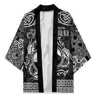 Personalized Caernarfonshire Sir Gaernarfon Kimono Black Castle Tower Celtic-inspired - Wonder Print Shop