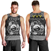Personalized Caernarfonshire Sir Gaernarfon Men Tank Top Black Castle Tower Celtic-inspired - Wonder Print Shop