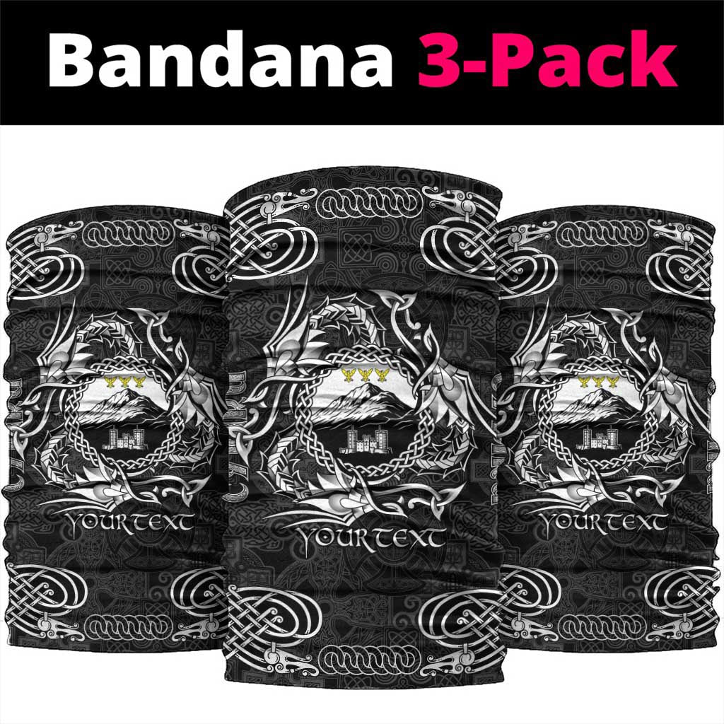 Personalized Caernarfonshire Sir Gaernarfon Neck Gaiter Black Castle Tower Celtic-inspired - Wonder Print Shop