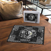 Personalized Caernarfonshire Sir Gaernarfon Puzzle Black Castle Tower Celtic-inspired - Wonder Print Shop