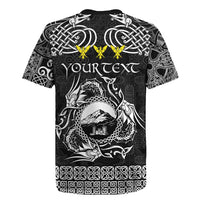 Personalized Caernarfonshire Sir Gaernarfon Rugby Jersey Black Castle Tower Celtic-inspired - Wonder Print Shop