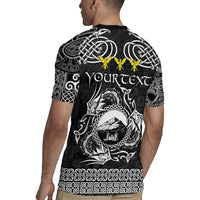 Personalized Caernarfonshire Sir Gaernarfon Rugby Jersey Black Castle Tower Celtic-inspired - Wonder Print Shop