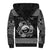 Personalized Caernarfonshire Sir Gaernarfon Sherpa Hoodie Black Castle Tower Celtic-inspired - Wonder Print Shop