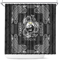 Personalized Caernarfonshire Sir Gaernarfon Shower Curtain Black Castle Tower Celtic-inspired - Wonder Print Shop