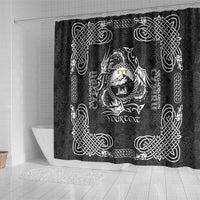 Personalized Caernarfonshire Sir Gaernarfon Shower Curtain Black Castle Tower Celtic-inspired - Wonder Print Shop