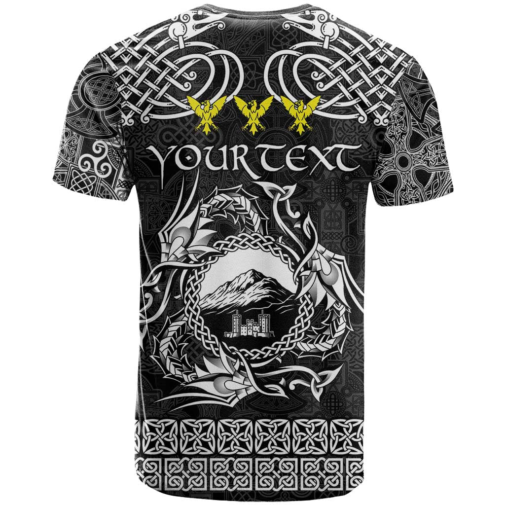 Personalized Caernarfonshire Sir Gaernarfon T Shirt Black Castle Tower Celtic-inspired - Wonder Print Shop