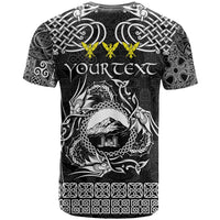 Personalized Caernarfonshire Sir Gaernarfon T Shirt Black Castle Tower Celtic-inspired - Wonder Print Shop