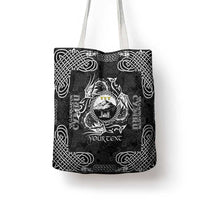 Personalized Caernarfonshire Sir Gaernarfon Tote Bag Black Castle Tower Celtic-inspired - Wonder Print Shop