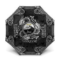 Personalized Caernarfonshire Sir Gaernarfon Umbrella Black Castle Tower Celtic-inspired - Wonder Print Shop