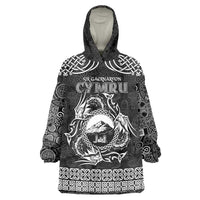 Personalized Caernarfonshire Sir Gaernarfon Wearable Blanket Hoodie Black Castle Tower Celtic-inspired - Wonder Print Shop