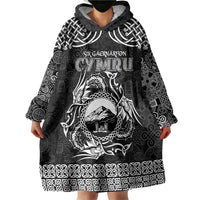 Personalized Caernarfonshire Sir Gaernarfon Wearable Blanket Hoodie Black Castle Tower Celtic-inspired - Wonder Print Shop
