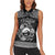 Personalized Caernarfonshire Sir Gaernarfon Women Sleeveless Polo Shirt Black Castle Tower Celtic-inspired - Wonder Print Shop