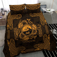 Personalized Caernarfonshire Sir Gaernarfon Bedding Set Gold Castle Tower Celtic-inspired - Wonder Print Shop
