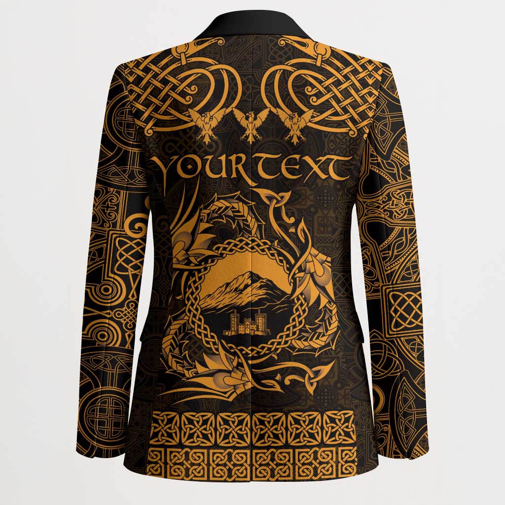 Personalized Caernarfonshire Sir Gaernarfon Blazer Gold Castle Tower Celtic-inspired - Wonder Print Shop