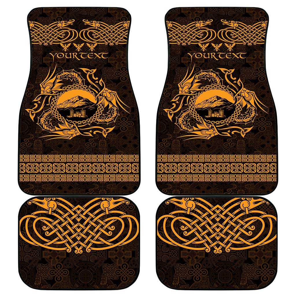Personalized Caernarfonshire Sir Gaernarfon Car Mats Gold Castle Tower Celtic-inspired - Wonder Print Shop