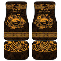 Personalized Caernarfonshire Sir Gaernarfon Car Mats Gold Castle Tower Celtic-inspired - Wonder Print Shop